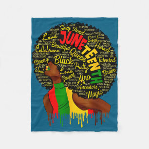 Juneteenth-Flagge schwarze Geschichte Stolz afrika Fleecedecke