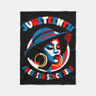 Juneteenth Frauen Schwarze Freiheit Tag 1865 Rot W Fleecedecke