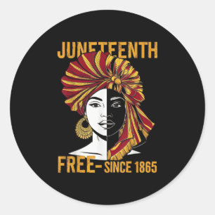 Juneteenth Frauen Schwarze Geschichte Feiern 1865 Runder Aufkleber