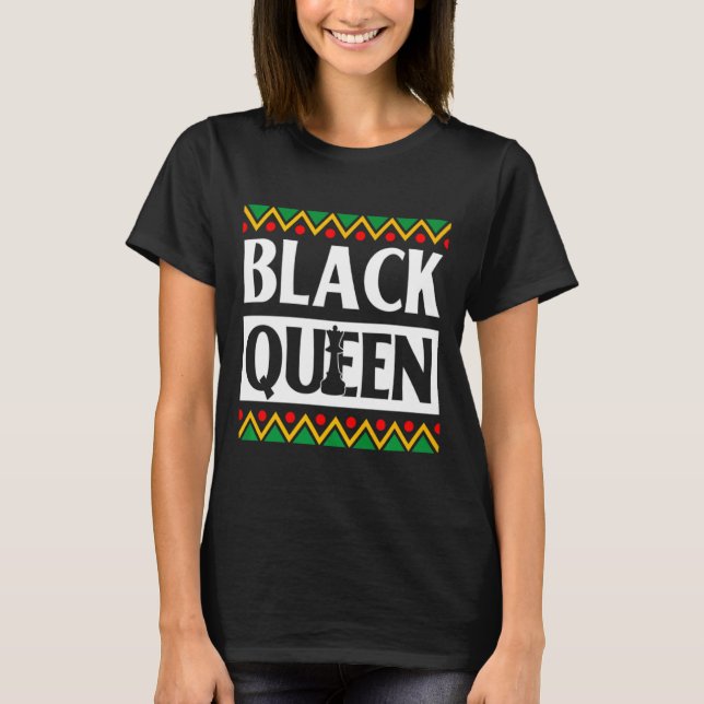 Juneteenth Frauen schwarze Königin Mädchen Mutter  T-Shirt (Vorderseite)
