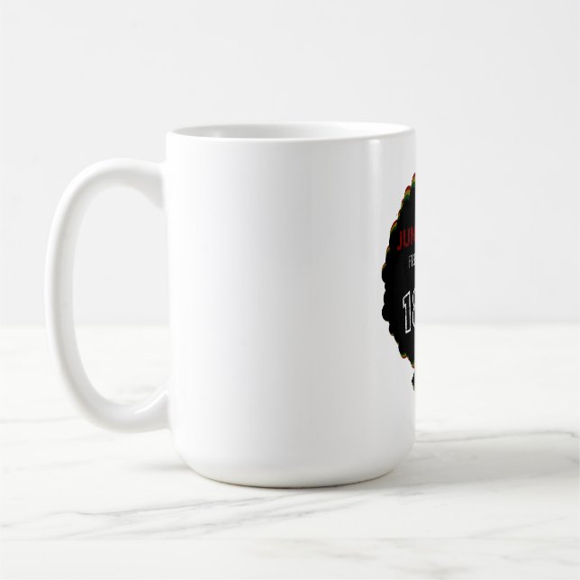 Juneteenth Freedom Day 1865 Feierdesign Kaffeetasse (Links)