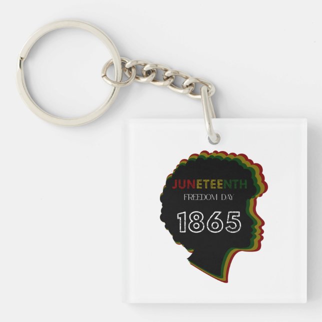 Juneteenth Freedom Day 1865 Feierdesign Schlüsselanhänger (Vorderseite)