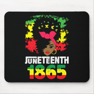 Juneteenth Freeish seit 1865 Melanin Black Girlwo Mousepad