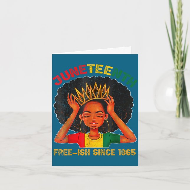Juneteenth frei-ish seit 1865 schwarzer Stolz Karte (Vorderseite)