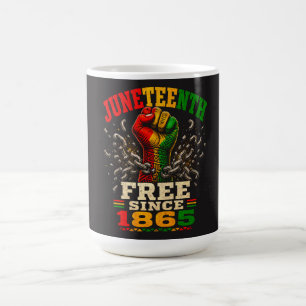 Juneteenth Frei Seit 1865 Erhobene Faust Kaffeetasse