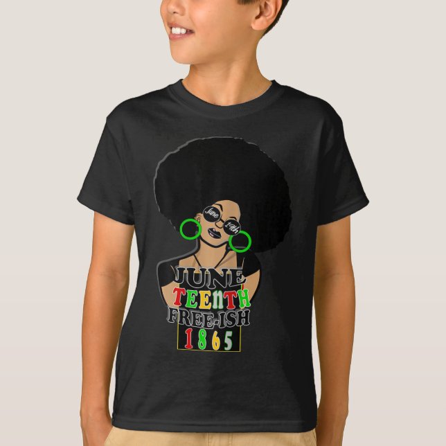 Juneteenth Frei-so 1865 Afro Busch Afrika Amerika T-Shirt (Vorderseite)