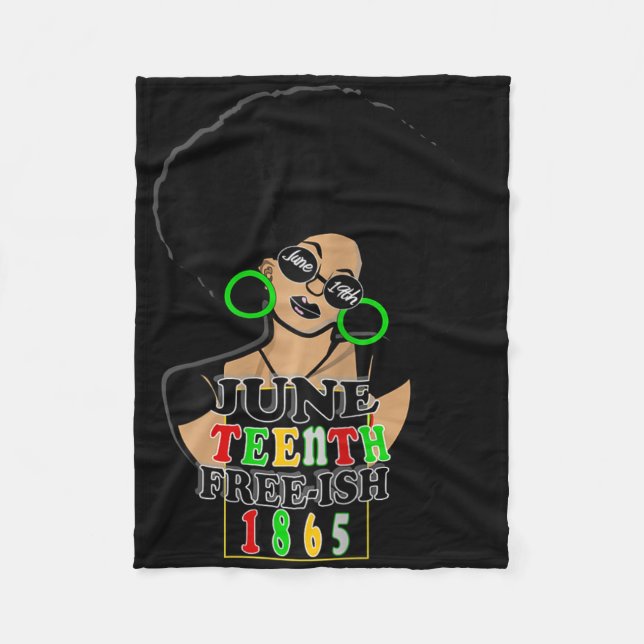 Juneteenth Frei-so 1865 Afro Busch Afrikanisch Ame Fleecedecke (Vorderseite)