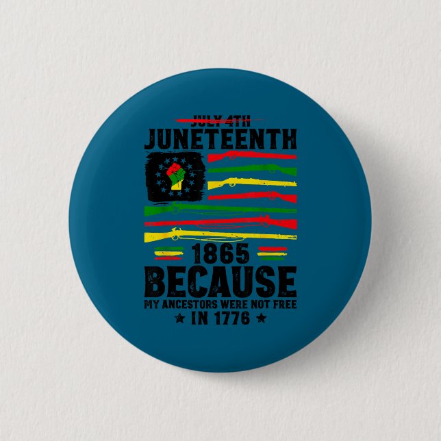 Juneteenth Freiheit 1865 Rechte afrikanisch schwar Button (Vorderseite)