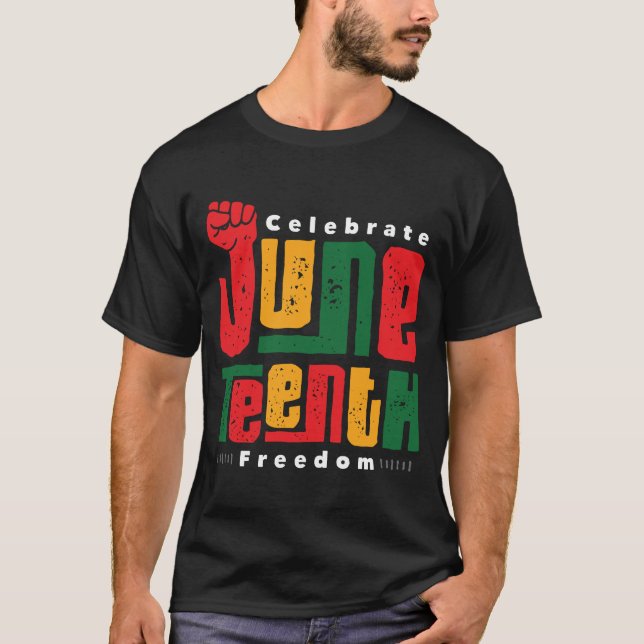 Juneteenth-Freiheitsprotest  Aktivist für Schwarze T-Shirt (Vorderseite)