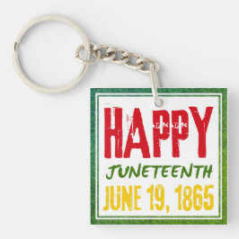 Juneteenth-Geschenk Juneteenth Quadrat Acryl-Schlü Schlüsselanhänger