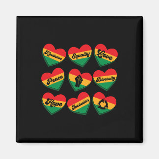 Juneteenth-Gesprächsherz Schwarz Stolz Afrikanisch Magnet