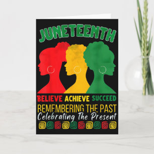 Juneteenth Glauben Erreichen Erfolg Afro Schwarze Karte