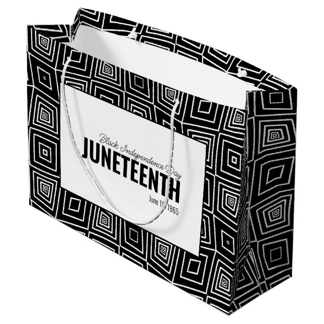 JUNETEENTH GROßE GESCHENKTÜTE (Rückseite Schrägansicht)