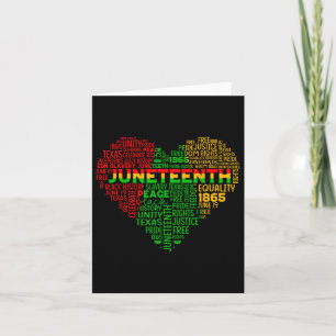 Juneteenth Heart Black History Afro American Afric Karte