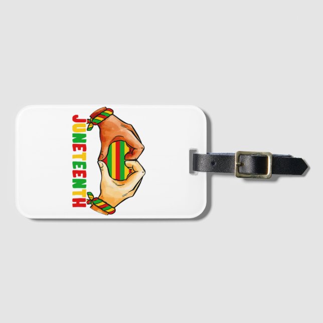Juneteenth Heart Gepäckanhänger (Vorderseite (Horizontal))