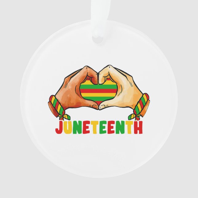 Juneteenth Heart Juneteenth Heart Ornament (Vorderseite)