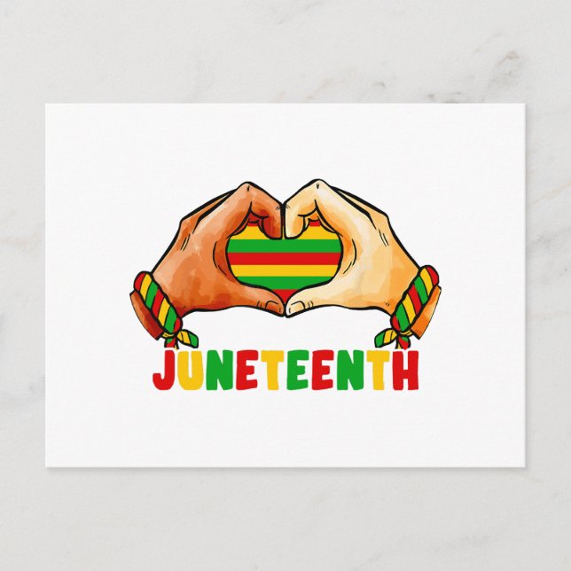 Juneteenth Heart Postkarte (Vorderseite)