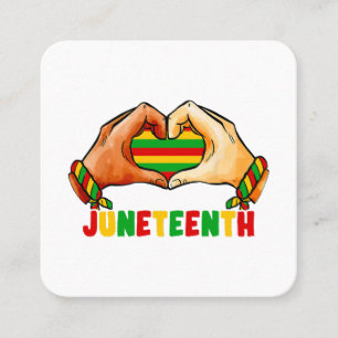 Juneteenth Heart Quadratische Visitenkarte