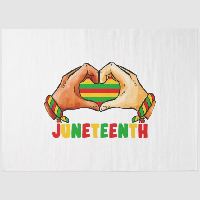 Juneteenth Heart Seidenpapier (Vorderseite)