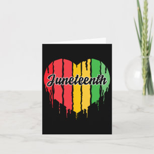 Juneteenth Herz Schwarze Geschichte Afro Amerikani Karte