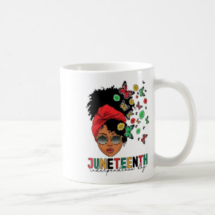 Juneteenth History Freedom Butterfly Melanie Black Kaffeetasse