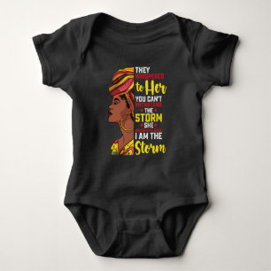 Juneteenth I bin der Sturm Melanin Black Girl Baby Strampler