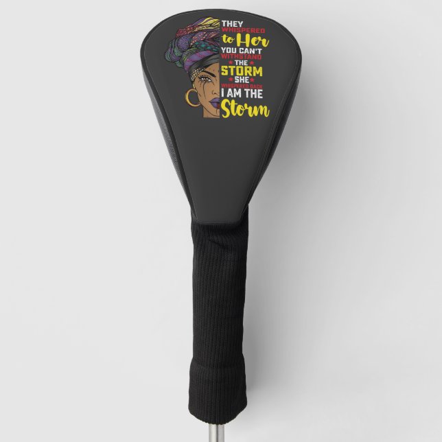 Juneteenth I bin der Sturm Melanin Black Girl Golf Headcover (Vorderseite)