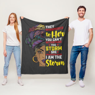 Juneteenth Ich bin der Sturm Melanin Schwarzes Mäd Fleecedecke