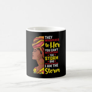 Juneteenth Ich bin der Sturm Melanin Schwarzes Mäd Kaffeetasse