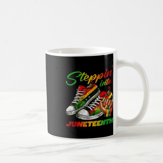 Juneteenth Ich bin der Sturm Schwarze Frauen Schwa Kaffeetasse (Rechts)