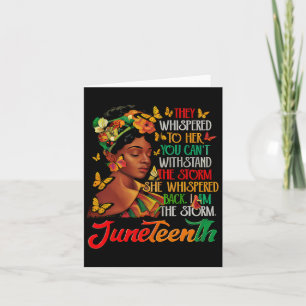 Juneteenth Ich bin der Sturm schwarze Frauen schwa Karte