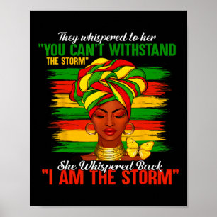Juneteenth Ich bin der Sturm schwarze Frauen schwa Poster