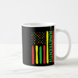 Juneteenth in Flagge für Black History Day Schwarz Kaffeetasse