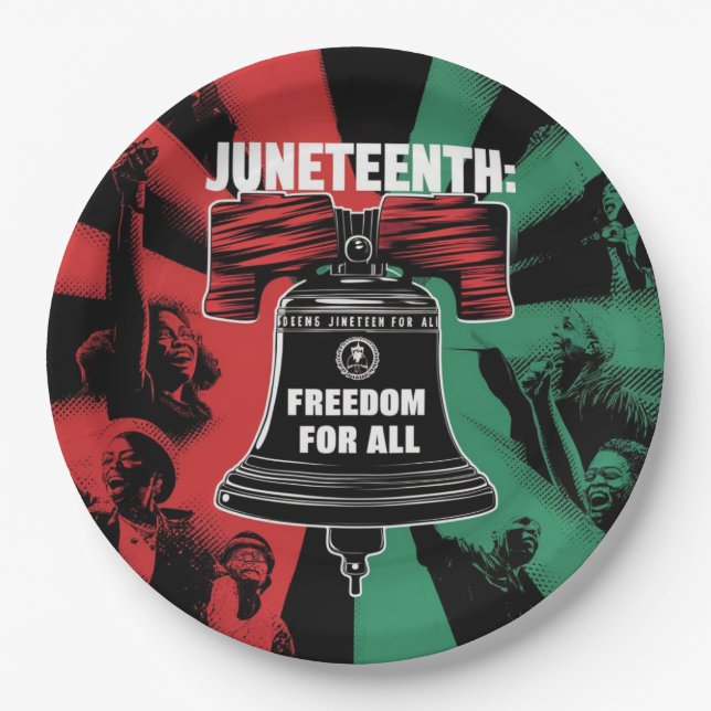 Juneteenth ist Freiheit für alle Freiheit Pappteller (Vorderseite)