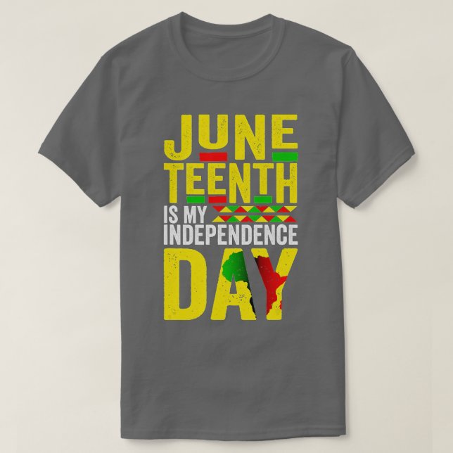 Juneteenth ist mein Unabhängigkeitstag 1865 Afrika T-Shirt (Design vorne)