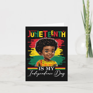 Juneteenth ist mein Unabhängigkeitstag 1865 Afro A Karte