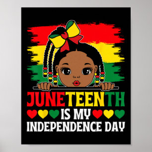 Juneteenth ist mein Unabhängigkeitstag 1865 Mädche Poster