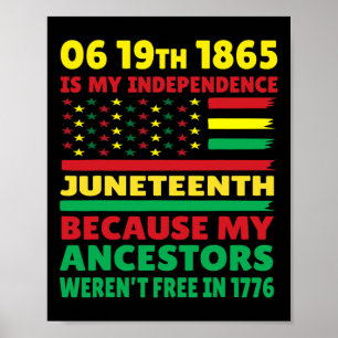 Juneteenth ist mein Unabhängigkeitstag Free Black Poster