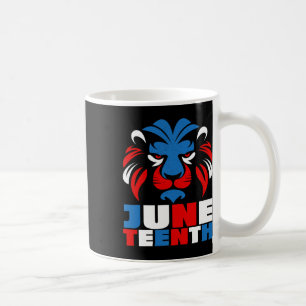 Juneteenth ist mein Unabhängigkeitstag Löwe rot mi Kaffeetasse