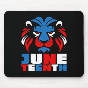 Juneteenth ist mein Unabhängigkeitstag Löwenkopf R Mousepad