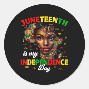 Juneteenth ist mein Unabhängigkeitstag Priester Af Runder Aufkleber
