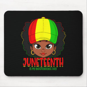 Juneteenth ist mein Unabhängigkeitstag Schwarze Fr Mousepad