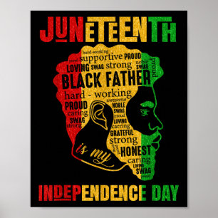 Juneteenth ist mein Unabhängigkeitstag Schwarzer K Poster