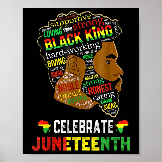 Juneteenth ist mein Unabhängigkeitstag Schwarzer K Poster (Vorne)