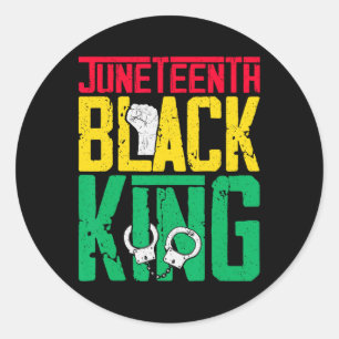 Juneteenth ist mein Unabhängigkeitstag Schwarzer K Runder Aufkleber