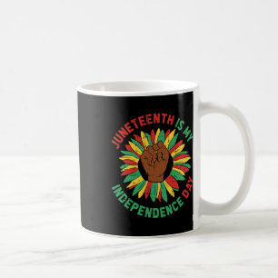 Juneteenth ist mein Unabhängigkeitstag Schwarzgesc Kaffeetasse