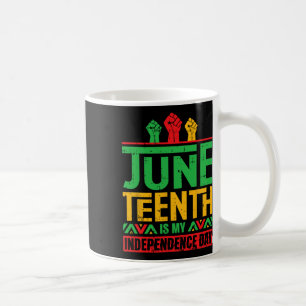 Juneteenth ist mein Unabhängigkeitstag Schwarzgesc Kaffeetasse