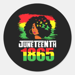 Juneteenth ist meine Unabhängigkeit 1865 Tag schwa Runder Aufkleber