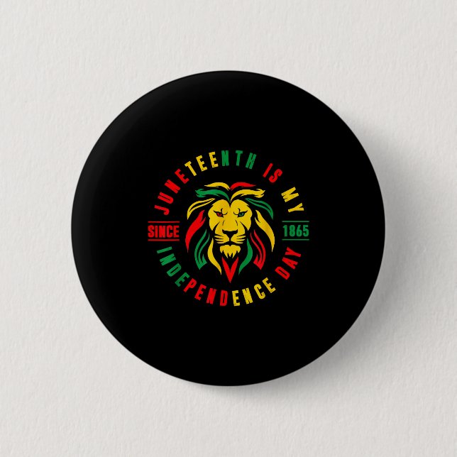 Juneteenth ist Unabhängigkeitstag löwenmäßig seit  Button (Vorderseite)