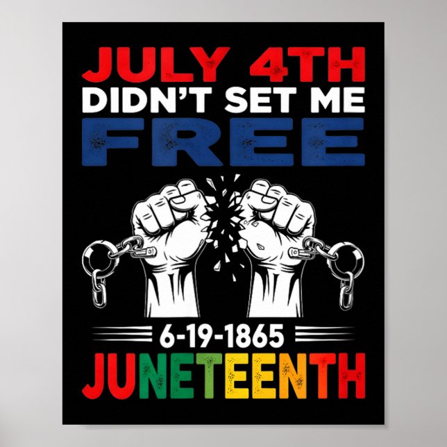 Juneteenth ist Unabhängigkeitstag Schwarze Geschic Poster (Vorne)